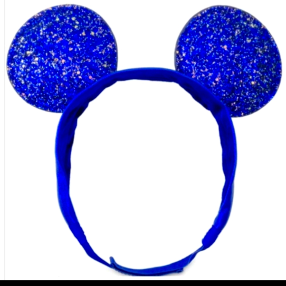 *NEW* Disney Blue Glitter Adjustable Mickey Mouse Ears